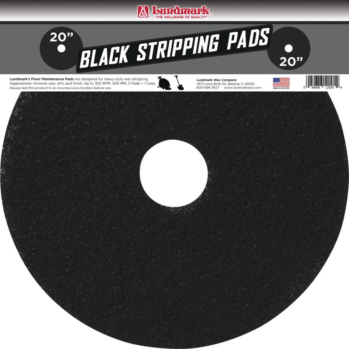 Lundmark 20 In. Thick Line Black Stripping Pad (5-Pack) Image 1