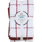 Kay Dee Designs Samba Red Waffle Kitchen Towel (3-Pack) Image 1