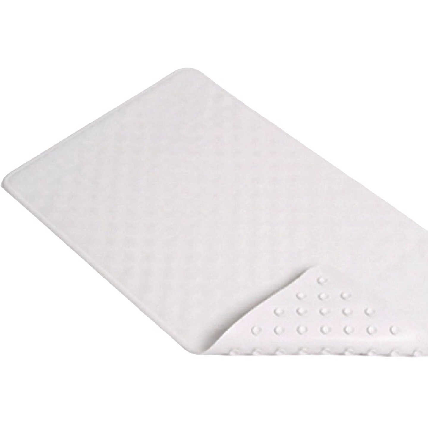 ConTact 16 In. x 28 In. White Shells Rubber Bath Mat Image 1