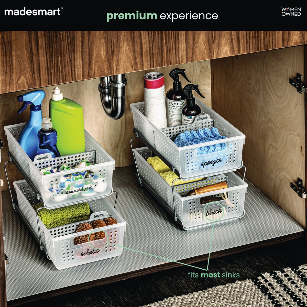 MadeSmart Two Tier Pull Out Organizer, Frost Image 4
