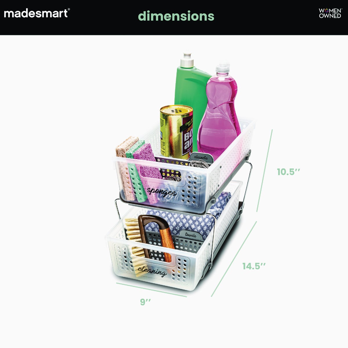 MadeSmart Two Tier Pull Out Organizer, Frost Image 3