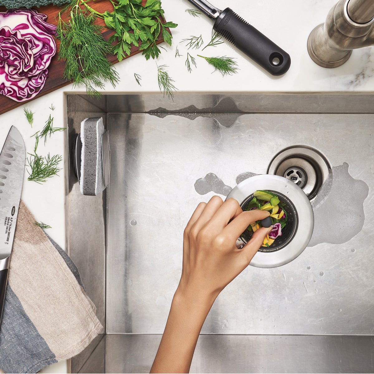 OXO Good Grips Silicone Sink Strainer Image 2