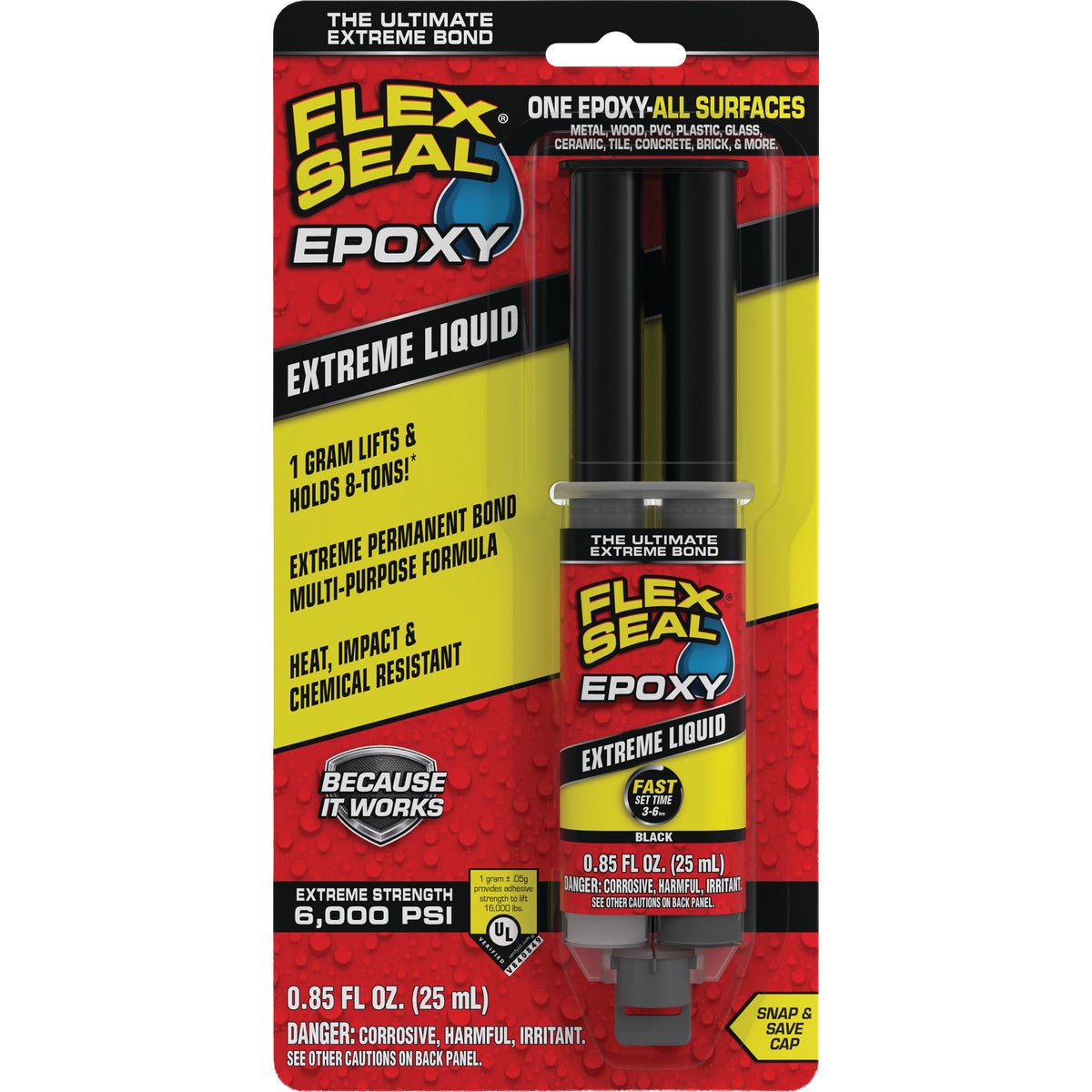 Flex Seal Epoxy 0.85 Fl. Oz. Extreme Liquid, Black