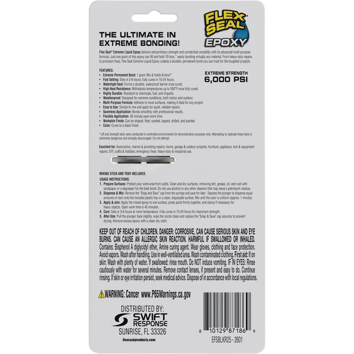 Flex Seal Epoxy 0.85 Fl. Oz. Extreme Liquid, Black Image 6