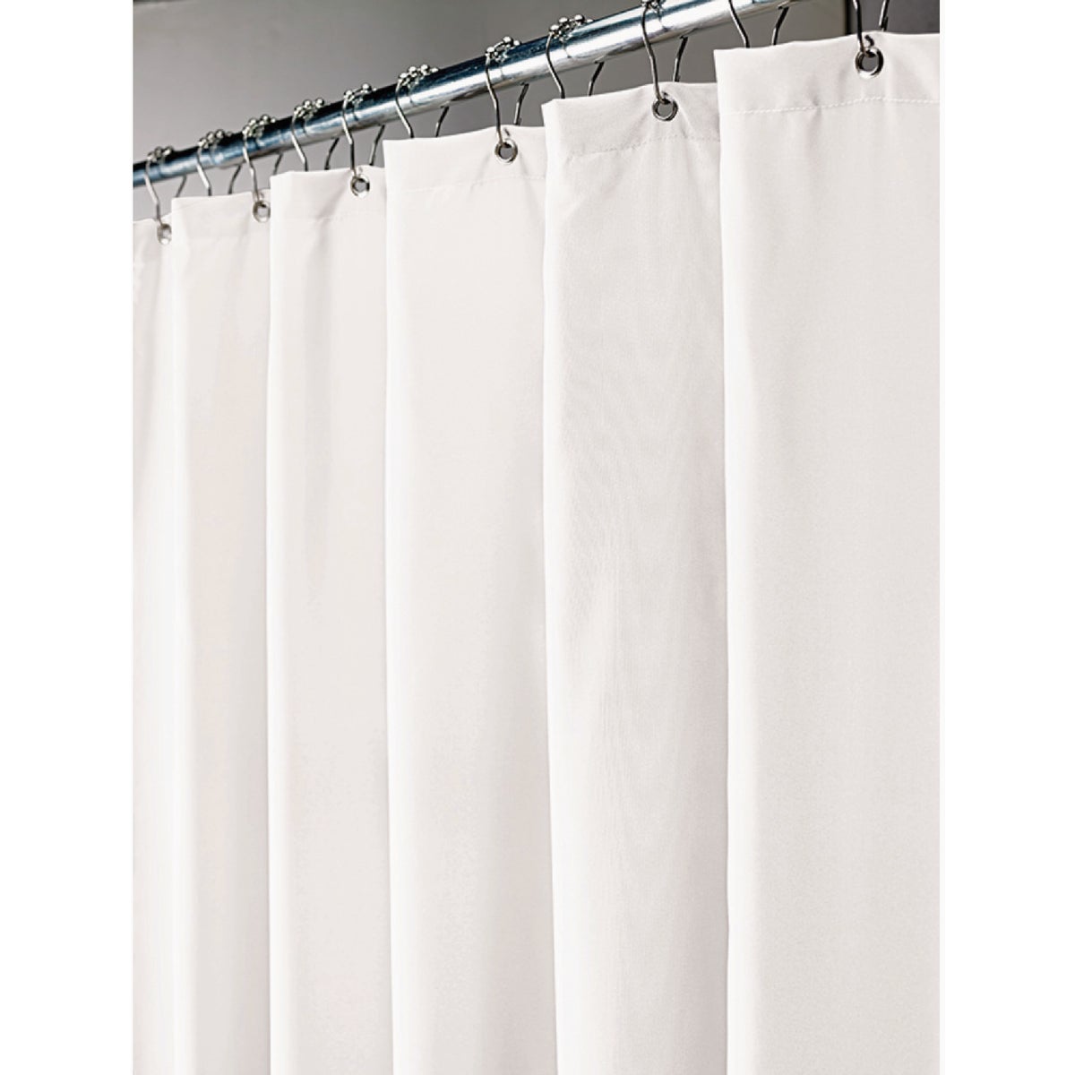 Moda At Home 71 In. x 71 In. White Prime Shower Curtain Liner Image 2