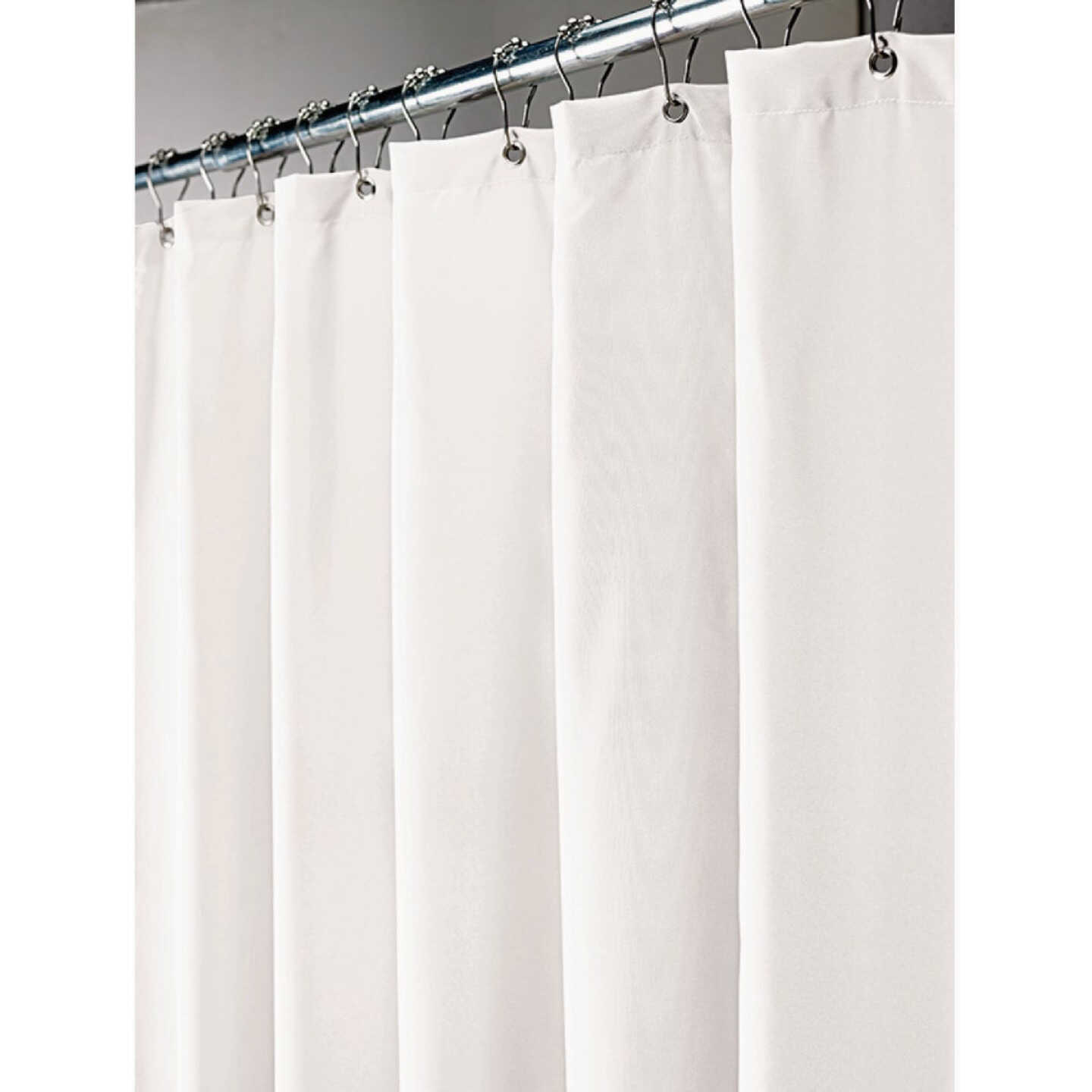 Moda At Home 71 In. x 71 In. White Prime Shower Curtain Liner Image 2