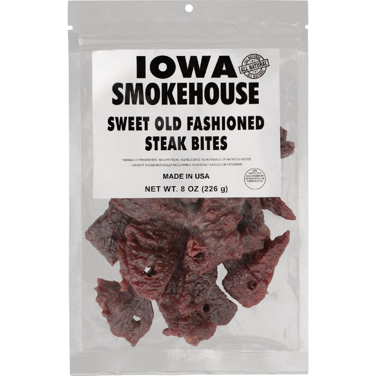 Iowa Smokehouse 8 Oz. Steak Bites Sweet Old Fashioned Jerky