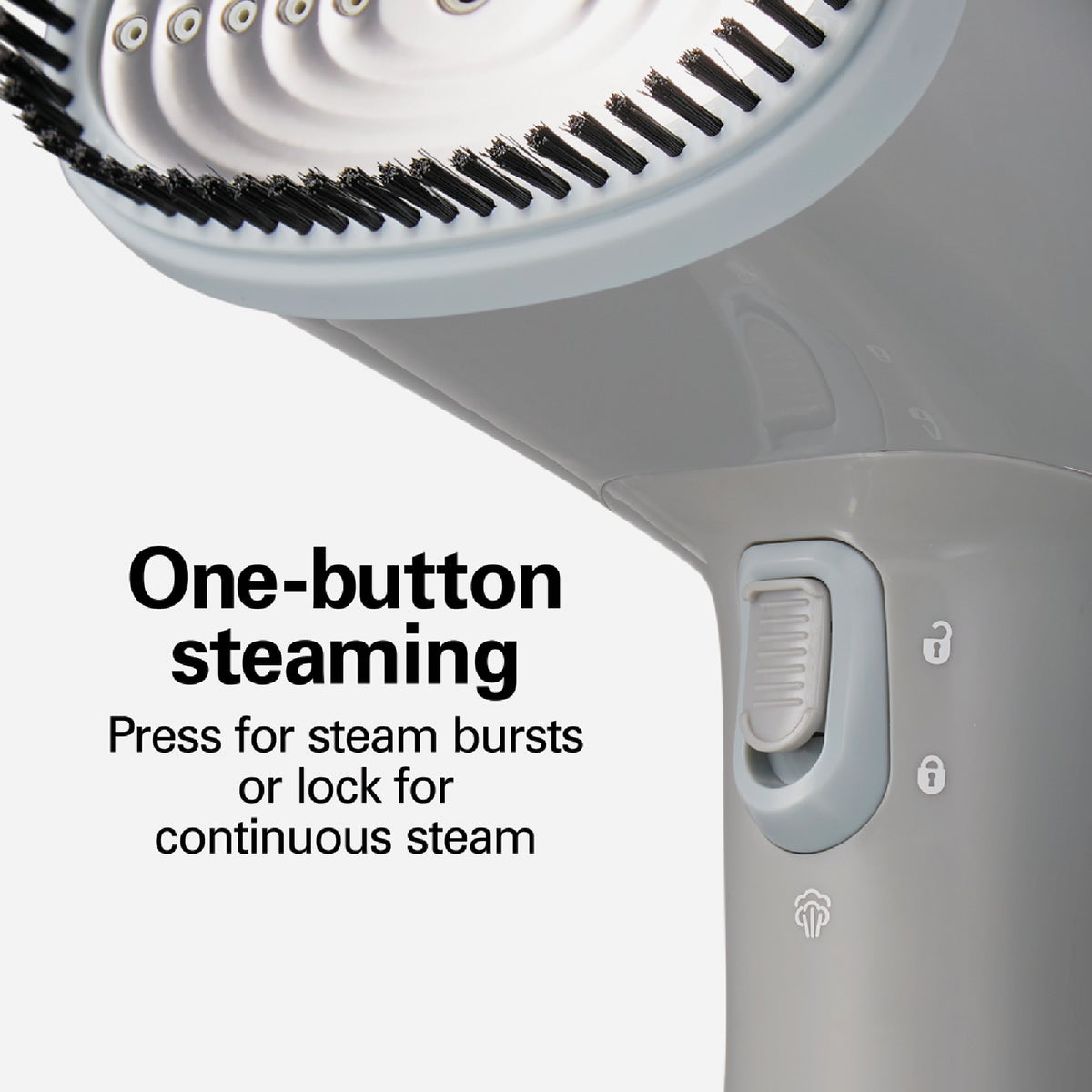 Hamilton Beach 1200W Gray Handheld Garment Steamer Image 4