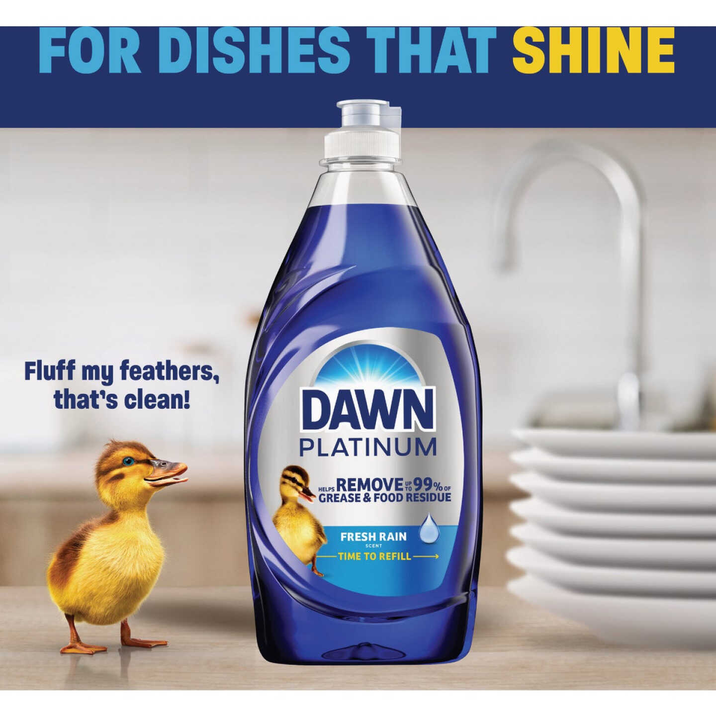 Dawn Platinum 30 Oz. Fresh Rain Dishwashing Soap Image 3