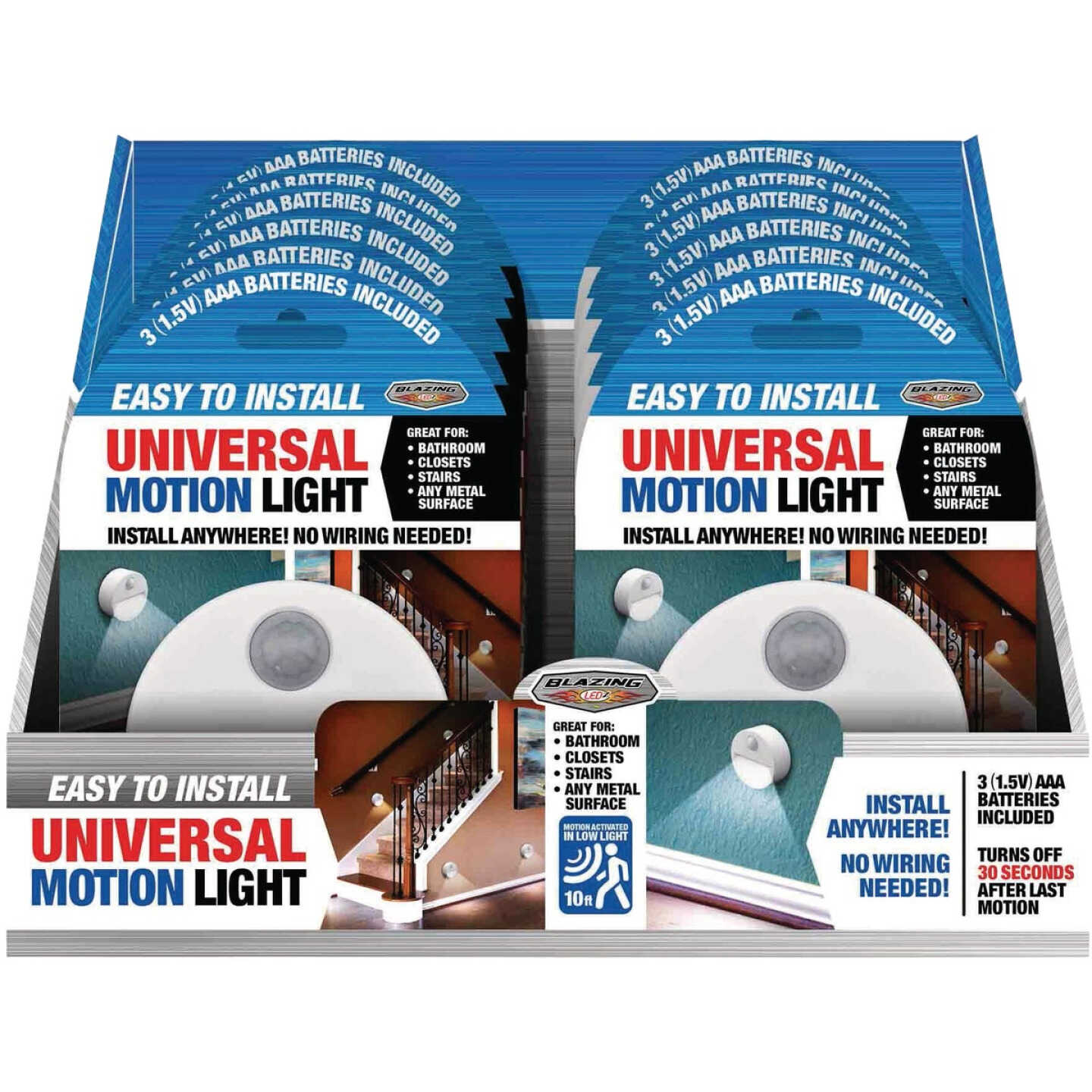 Blazing LEDz White LED Motion Sensor Battery Operated Light Image 1