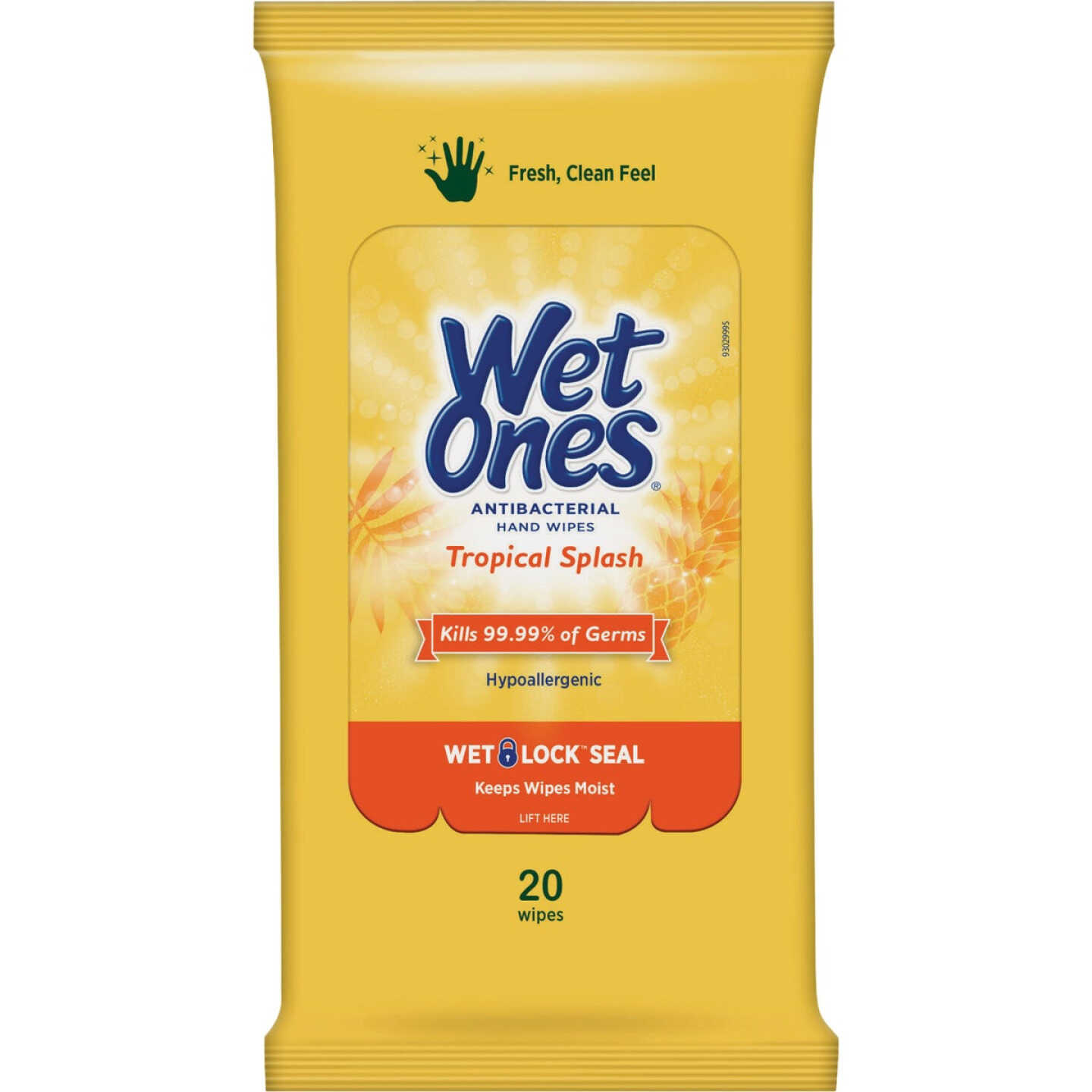 Wet Ones Tropical Splash Antibacterial Disinfectant Individual Hand Cleaning Wipes (20-Count) Image 1