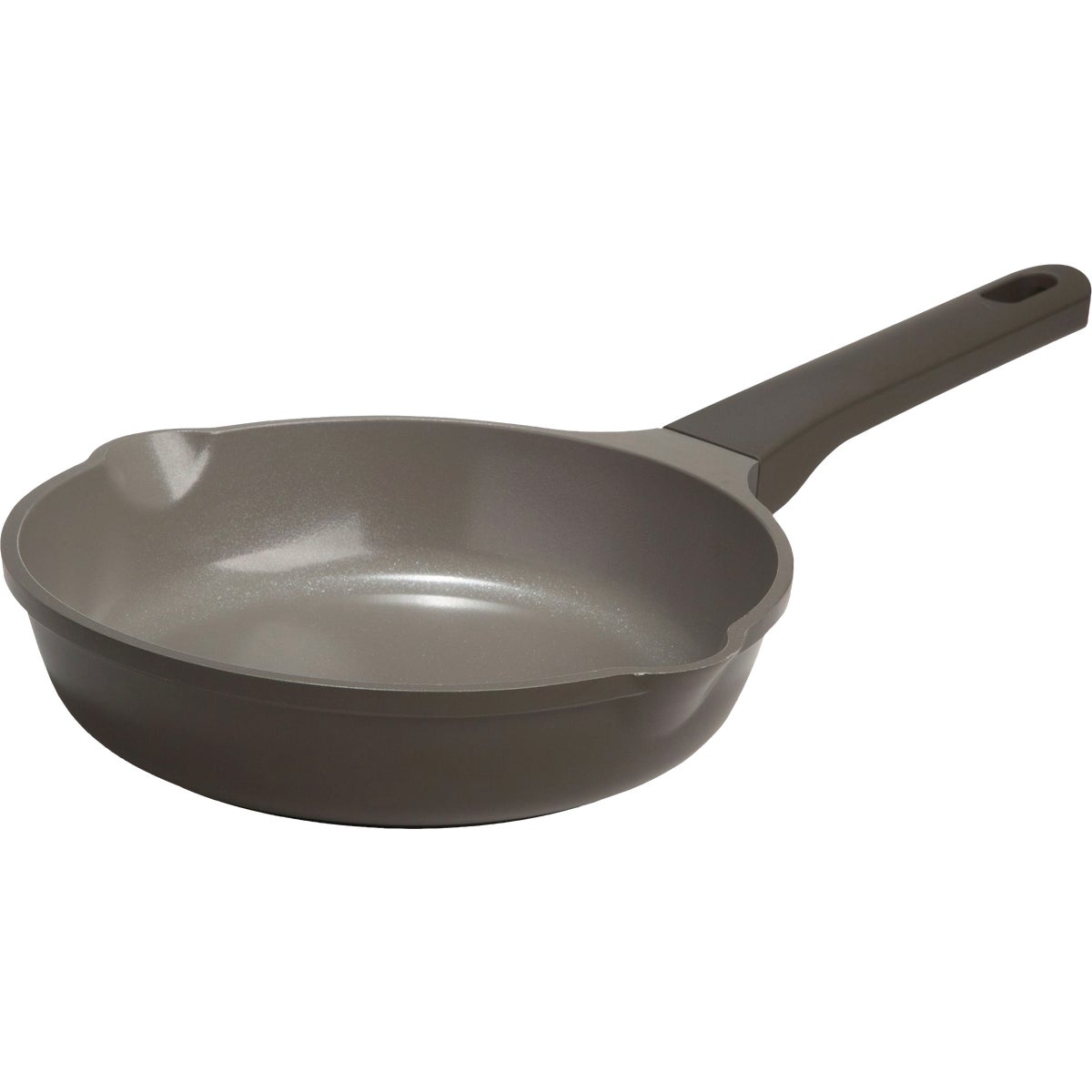 Epoca Aria 8 In. Cast Aluminum Fry Pan with 2 Pour Spouts, Charcoal