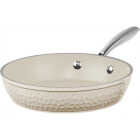 Gotham Steel 10 In. Hammered Cream Collection Fry Pan With Lid Image 1