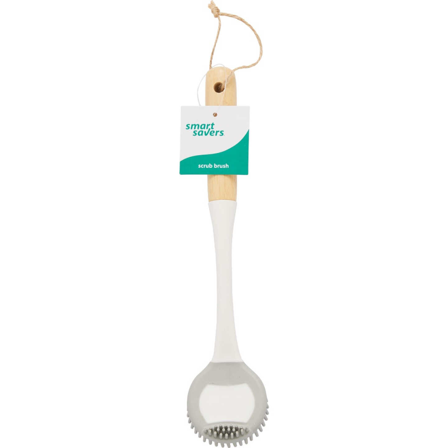 Smart Savers Wood Handle Scrub Brush Image 1