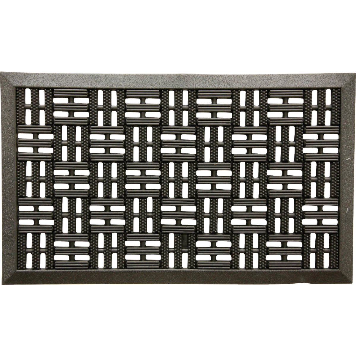 18 In. x 30 In. Black Rubber Boot Scraper Mat
