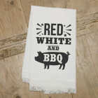 Second Nature Red, White & BBQ Kitchen Towel Image 1