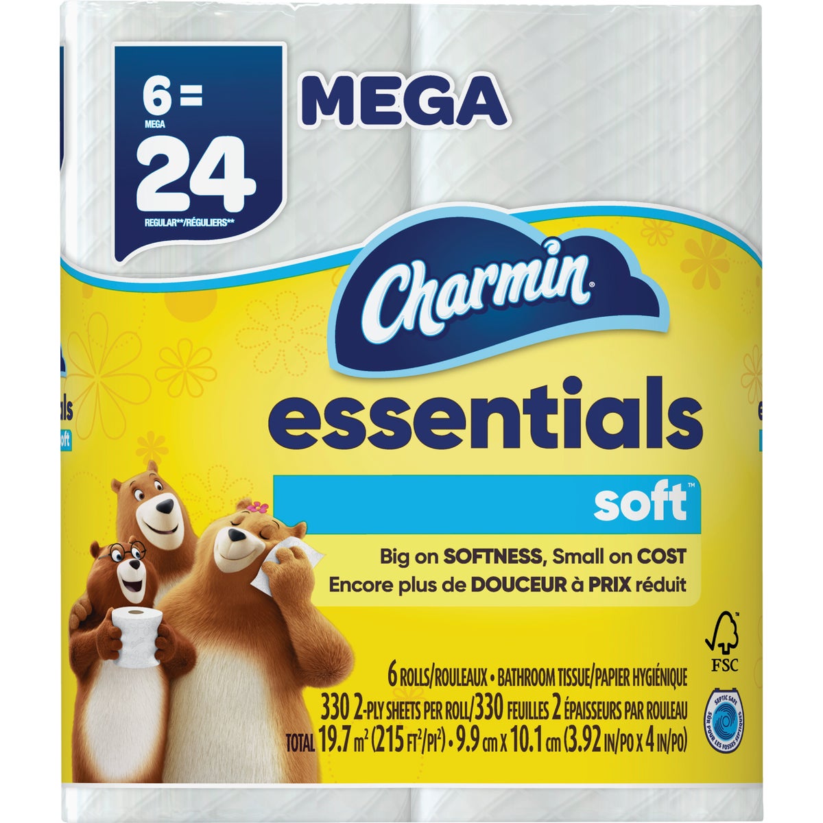 Charmin Essentials Soft Toilet Paper (6 Mega Rolls) Image 6