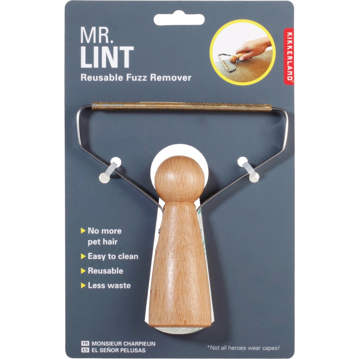 Kikkerland Mr. Lint  Compact Reusable Lint Remover Image 3