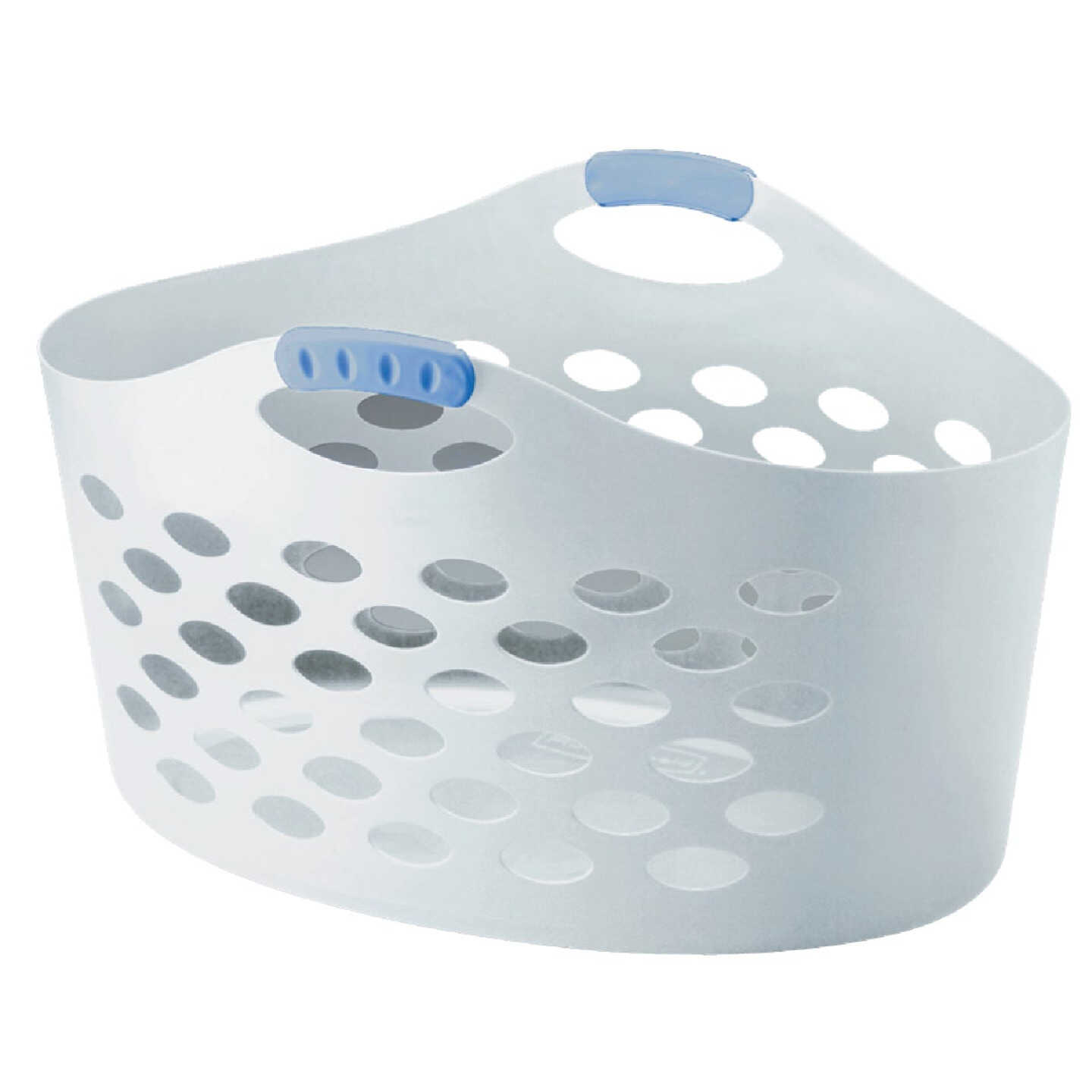 Rubbermaid Flex 'N Carry White Laundry Basket Image 1