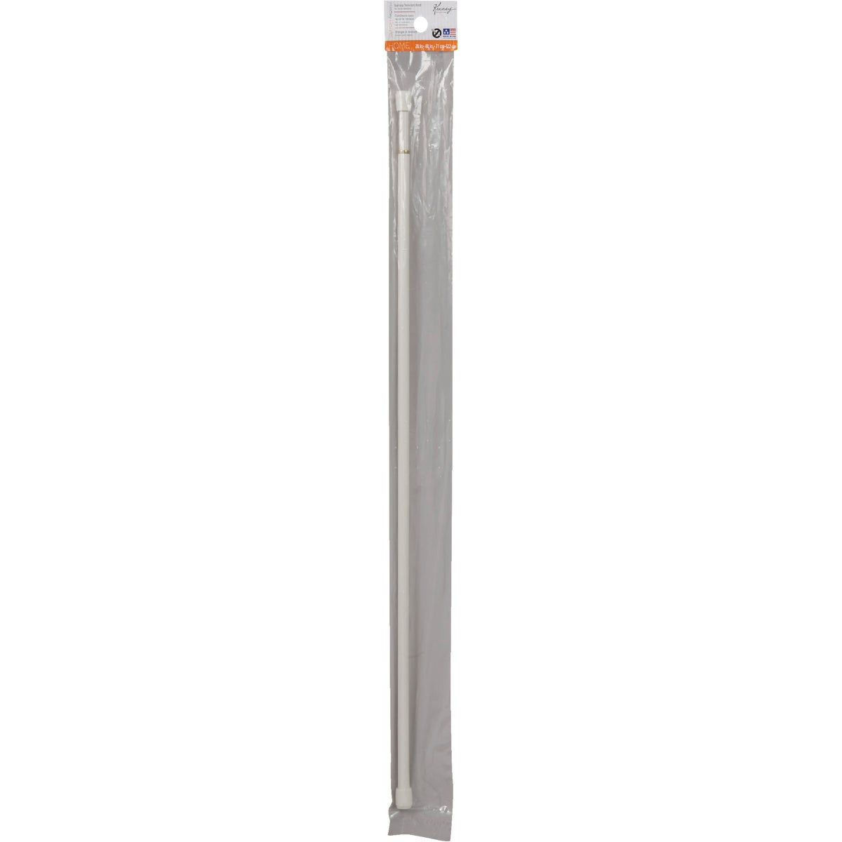 Kenney Strafford 28 In. To 48 In. 7/16 In. Spring Tension Rod, White Image 2