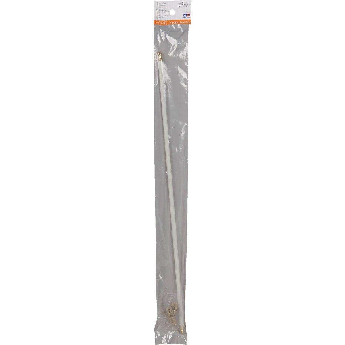 Kenney 21 In. To 38 In. 5/16 In. White Swivel Cafe Rod Image 2