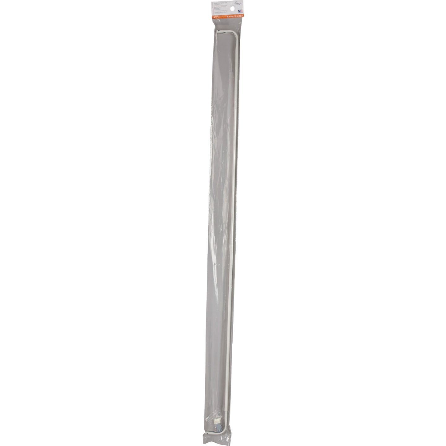 Kenney 48 In. To 86 In. 1 In. Single Curtain Rod, White Image 2