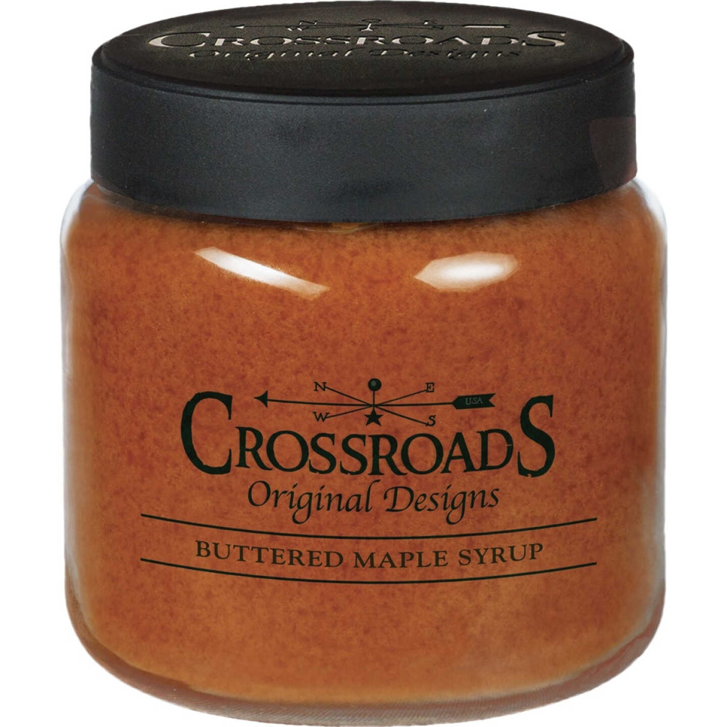 Crossroads Original Designs 16 Oz. Jar Candle, Buttered Maple Syrup Image 1