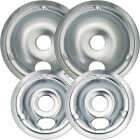 Range Kleen Electric 2 Small 6 In. & 2 Large 8 In. Style C Round Chrome Drip Pan Image 1