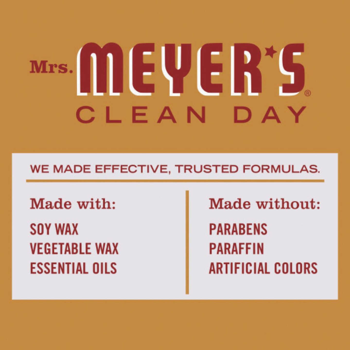 Mrs. Meyer's Clean Day 7.2 Oz. Apple Cider Large Soy Candle Image 3