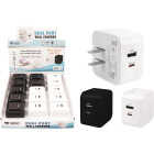 Diamond Visions AC Outlet Dual 3A Space Saving Wall USB-C and USB-A Charger Image 1