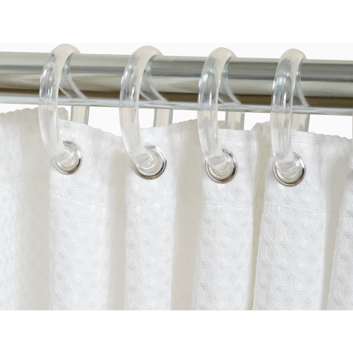 Zenith Zenna Home Clear Plastic Shower Curtain Ring (12 Count) Image 2