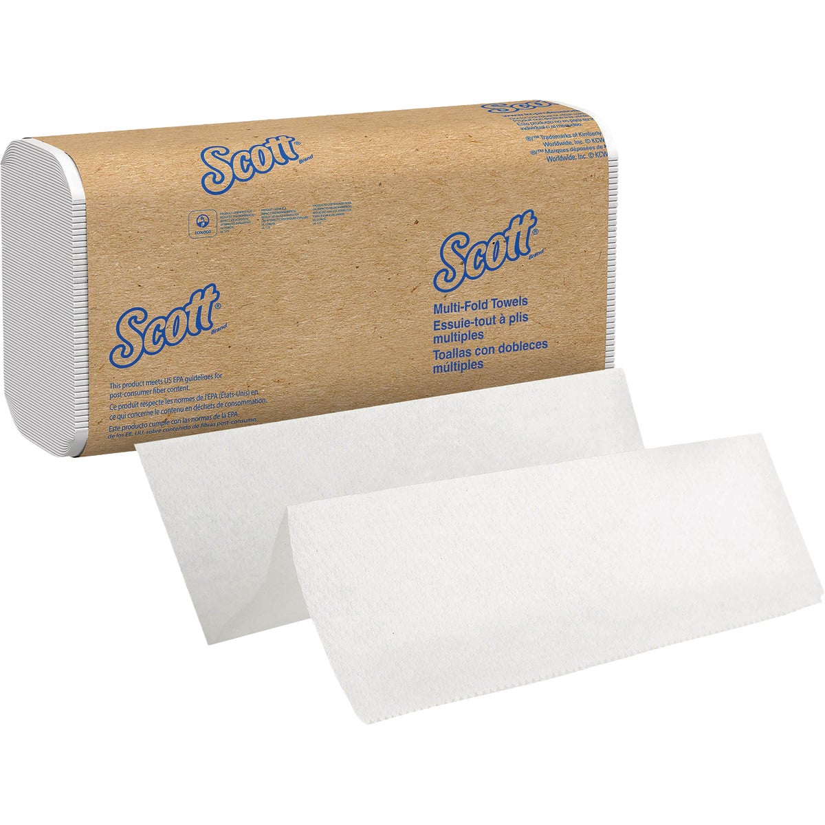 Scott 1-Ply White Folded Hand Towels (16-Pack, 250-Count) Image 6