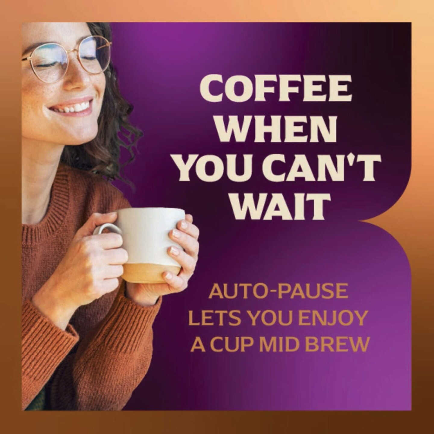 Mr. Coffee 12 Cup Programmable Coffee Maker with Strong Brew Mode, Chai Cream Image 2