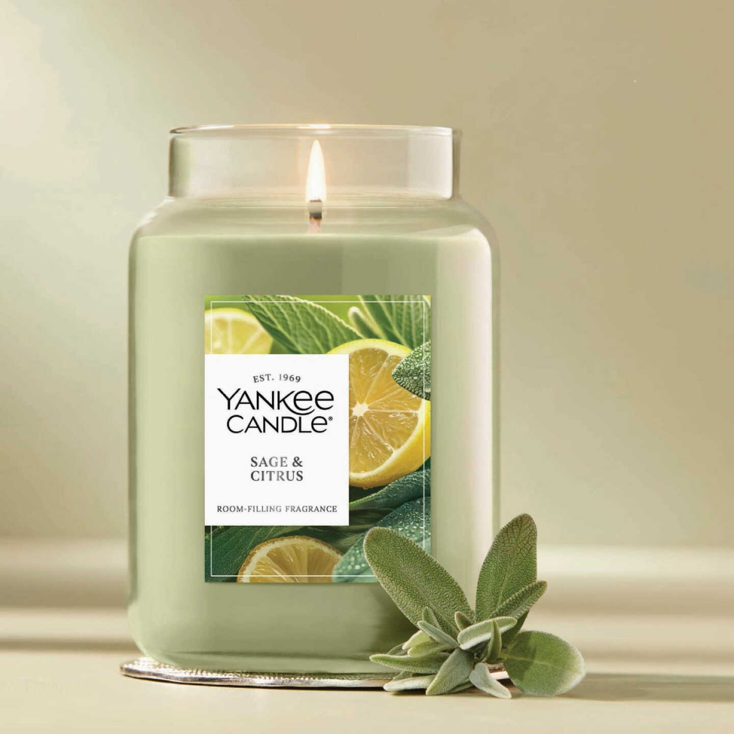 Yankee Candle 22 Oz. Sage & Citrus Large Jar Candle Image 6