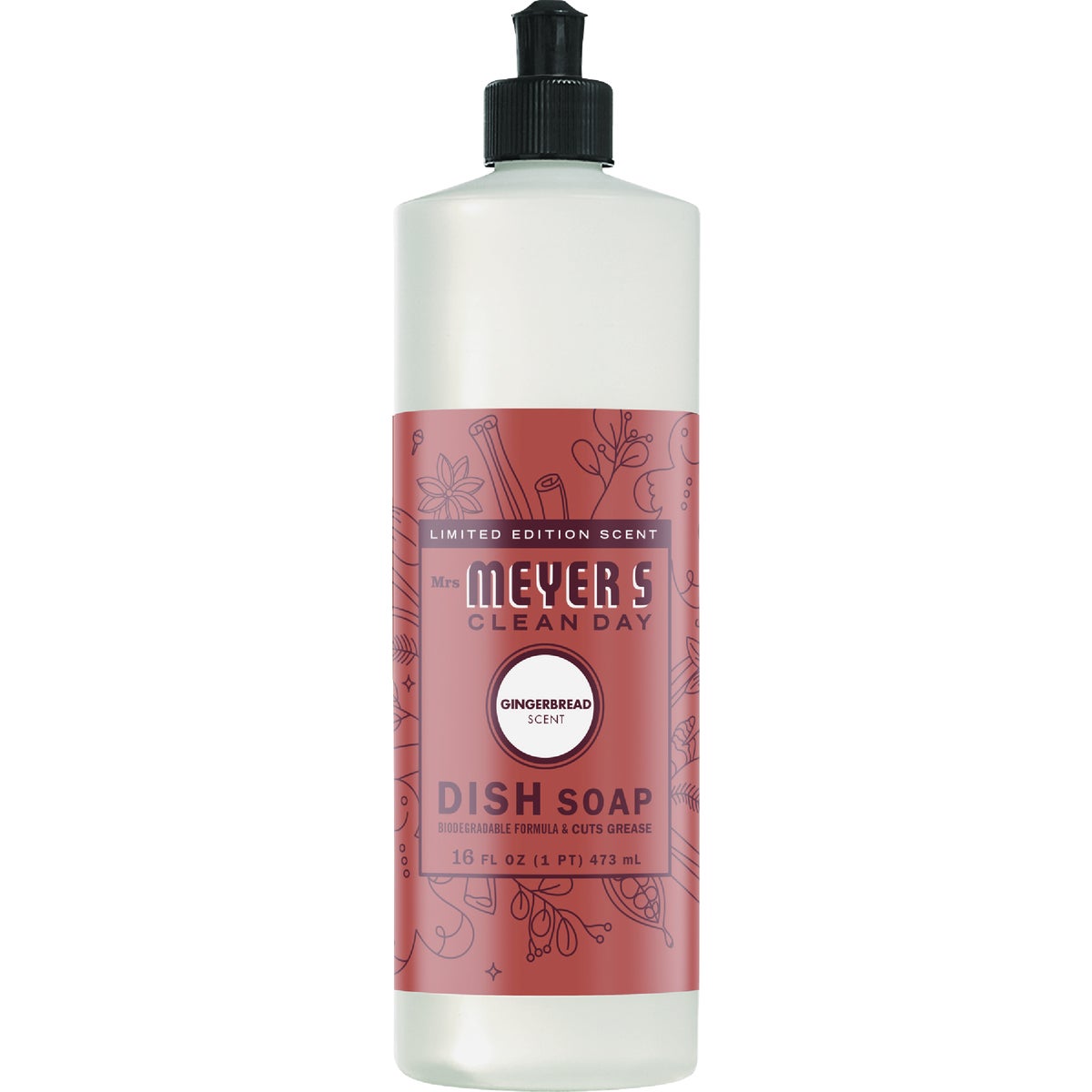 Mrs. Meyer's Clean Day 16 Oz. Gingerbread Dish Soap Image 1