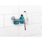 Zenna Home Rustproof Satin Chrome Power Grip Pro Adhesive/Suction Storage Basket Image 2