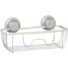 Zenna Home Rustproof Satin Chrome Power Grip Pro Adhesive/Suction Storage Basket Image 1