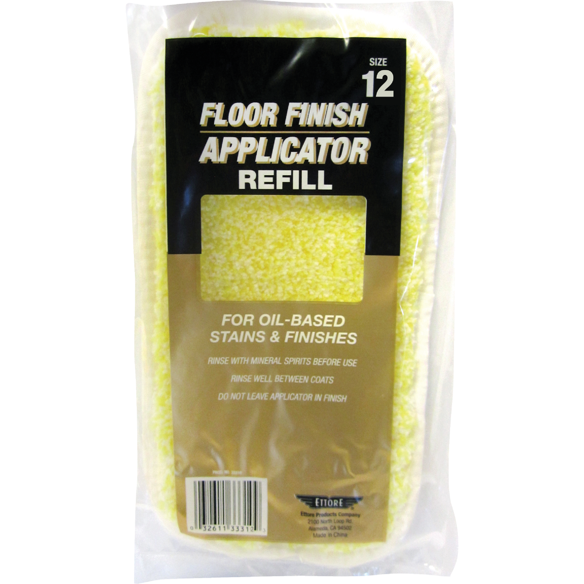 Ettore 12 In. Microfiber Wax Applicator Mop Refill Image 1