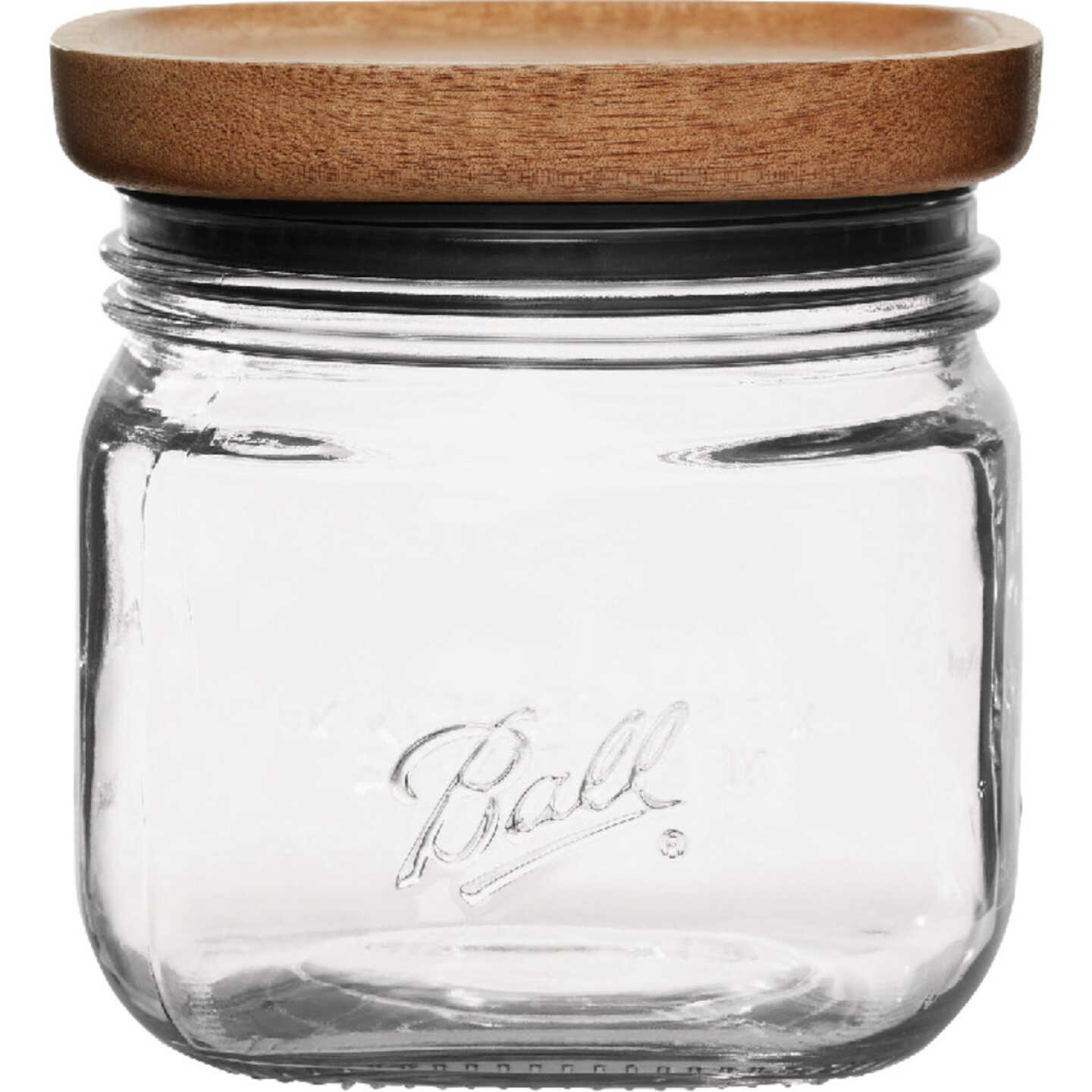 Ball 4 Cup Stack & Store Jar with Wooden Lid Image 1