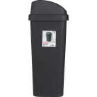 Sterilite 13 Gal. Black Swing Top Wastebasket Image 2