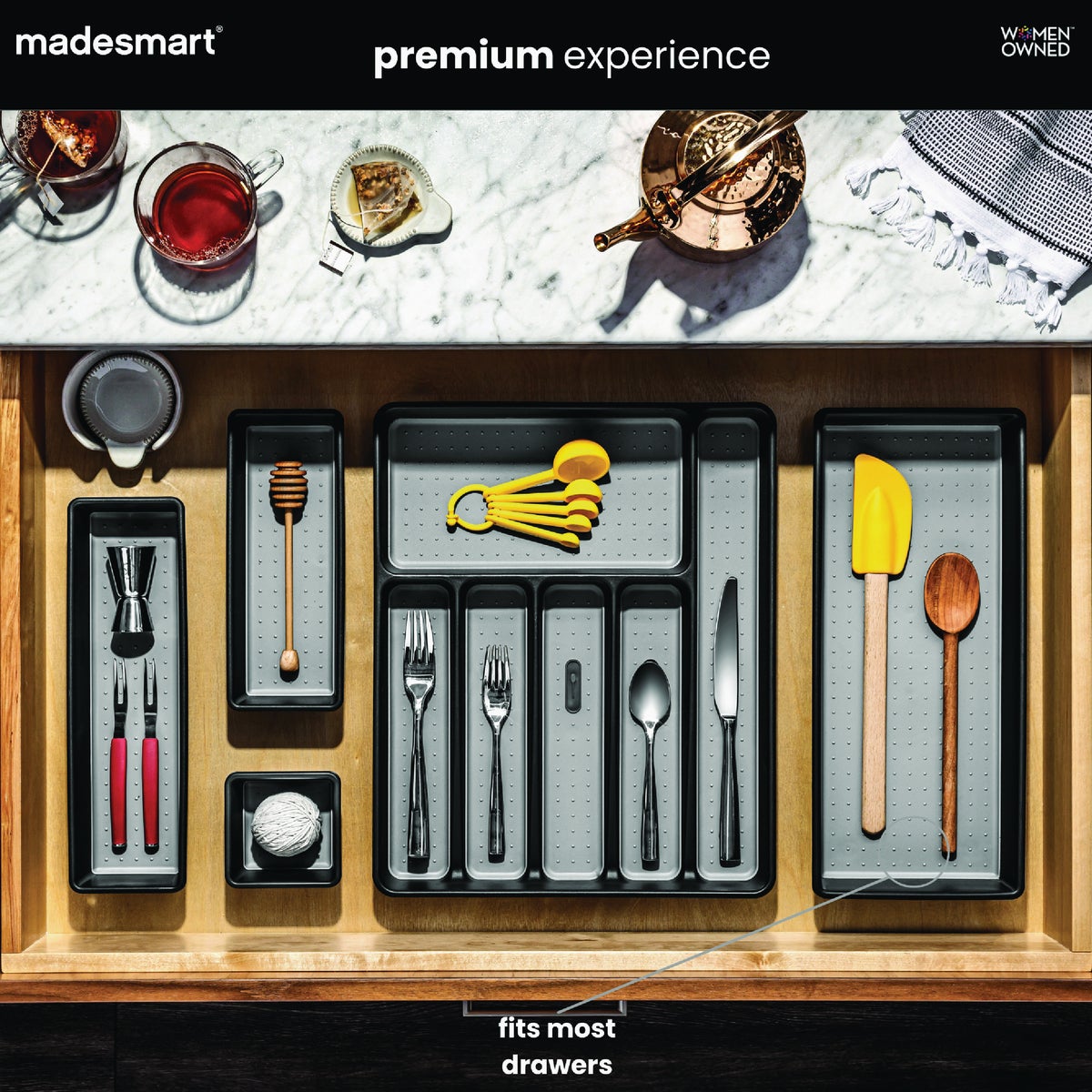 MadeSmart Classic 16 In. x 8 In. Storage Bin, Carbon Image 4