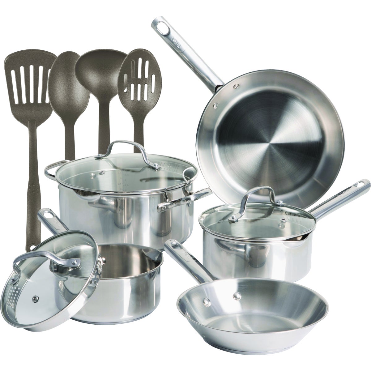 TFAL Essentail Pro Stainless Steel Cookware Set (12-Piece)