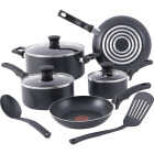 TFAL Essential Black Non-Stick Cookware Set (10-Piece) Image 1