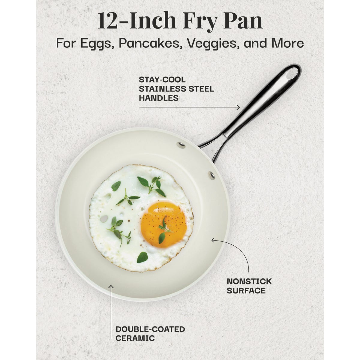 Gotham Steel Natural Collection 12 In. Fry Pan Image 2