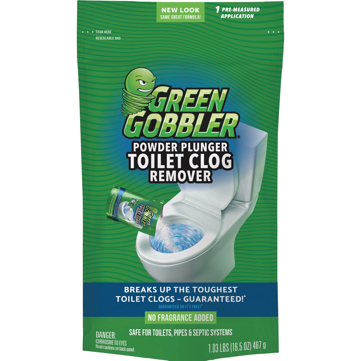 Green Gobbler 16.5 Oz. Powder Plunger Toilet Clog Remover