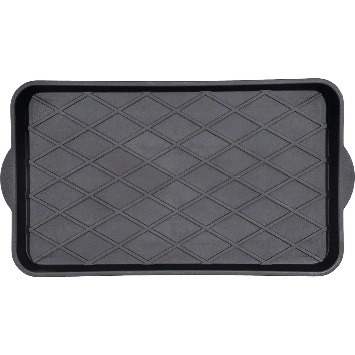 Diamond Design 14 In. x 25 In. Black Plastic Contoured Boot Tray