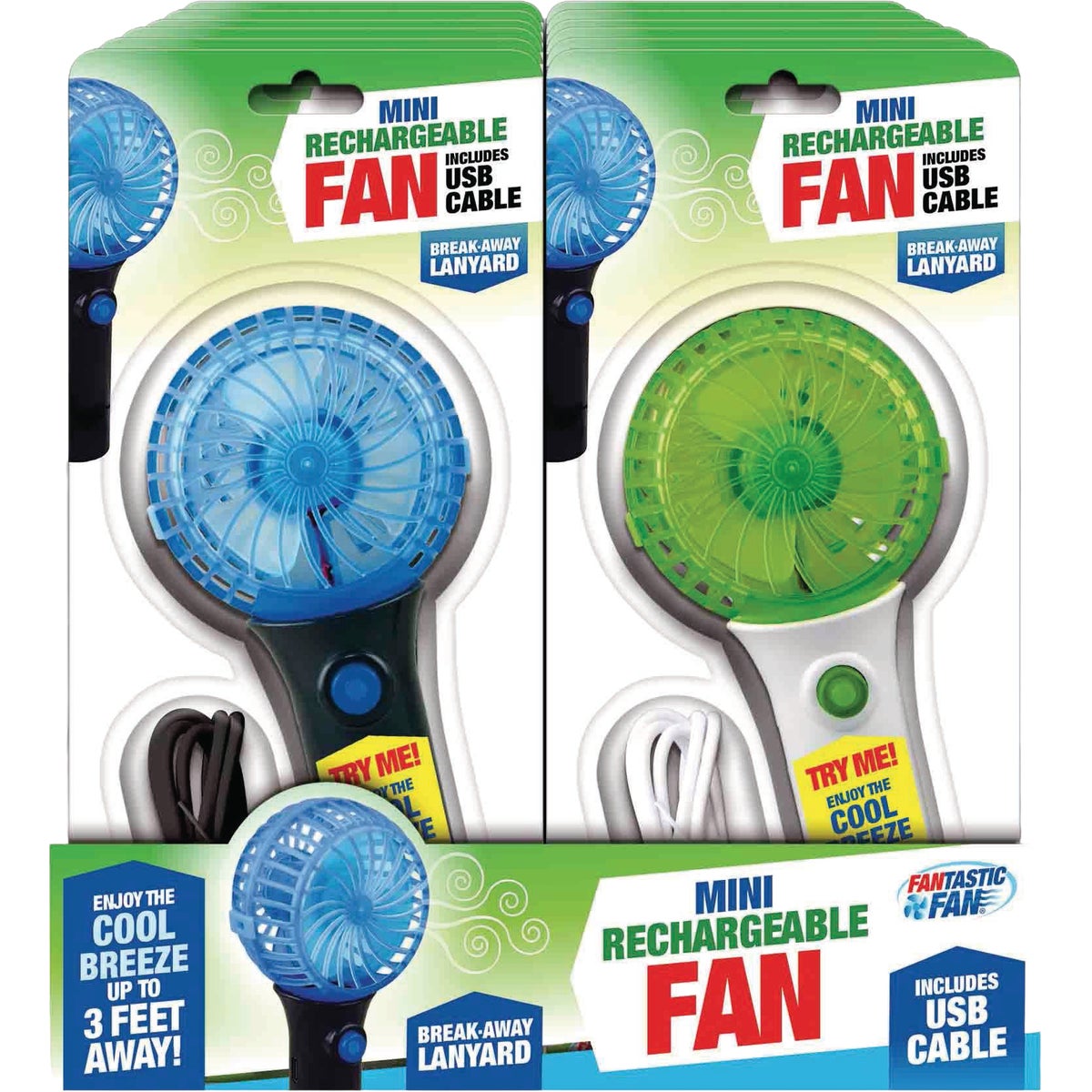 Fantastic Fan Mini Rechargeable USB Fan with Lanyard Image 1