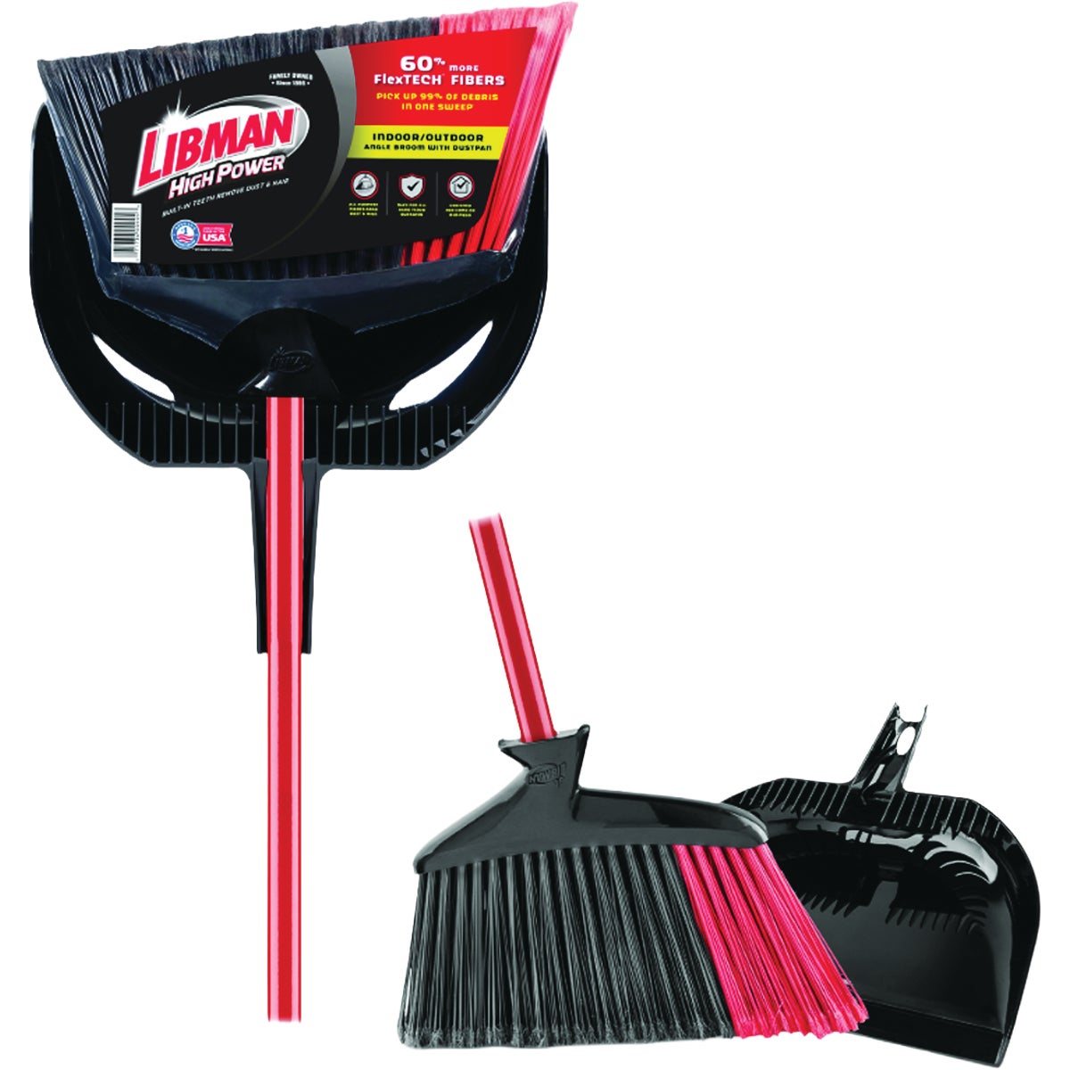 Libman Indoor/Outdoor Angle Broom & Dustpan