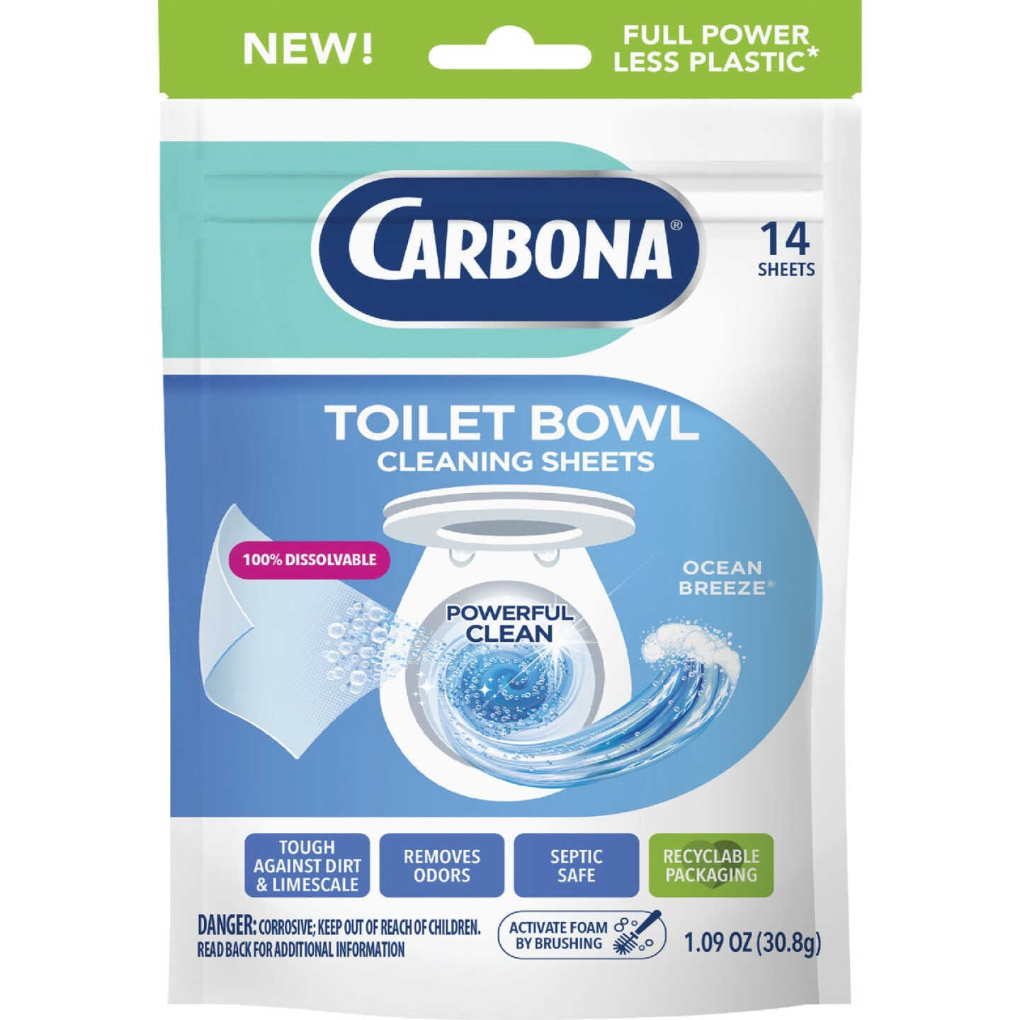 Carbona Ocean Breeze Scented Toilet Bowl Cleaning Sheet (14-Pk.) Image 1