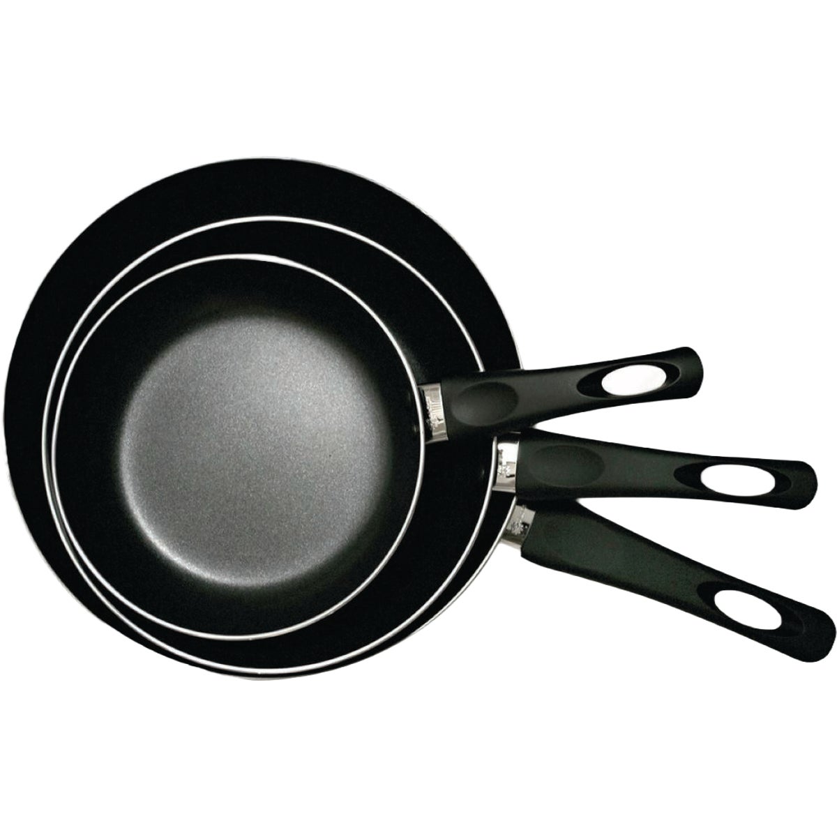 Epoca Elements 3-Piece Gray Non-Stick Coated Aluminum Fry Pan Set